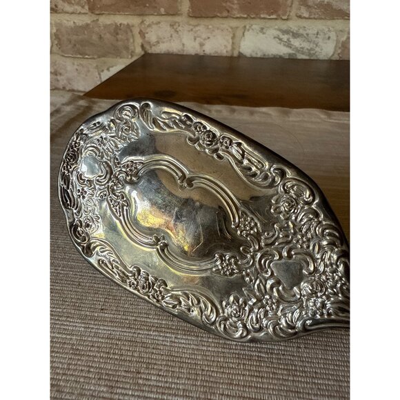 Silver-Plated Godinger Silver Art Vanity Set Comb & Photo Frame Belltera Casino - Picture 14 of 16